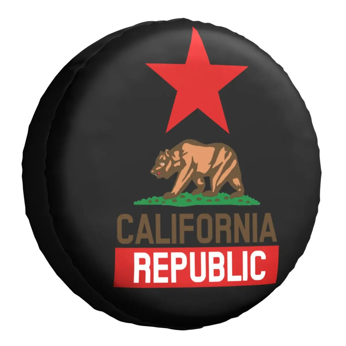 

Fashion California State Flag Bear Spare Tire Cover for Jeep Pajero Custom Waterpoof Dust-Proof Car Wheel Protectors Accessories