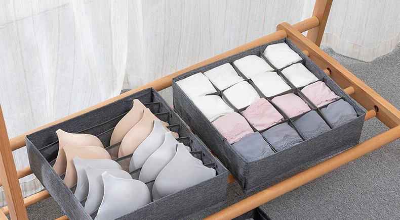 7/16/24 GRIDS SOCK Box With Lids Underwear Storage Box Bra Organizer for  Home $12.40 - PicClick AU