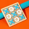 Montessori Chess Play Wooden Jigsaw Toy Game Interaction Puzzles Training Brain Learing Early Educational Toys For Children Kids 1