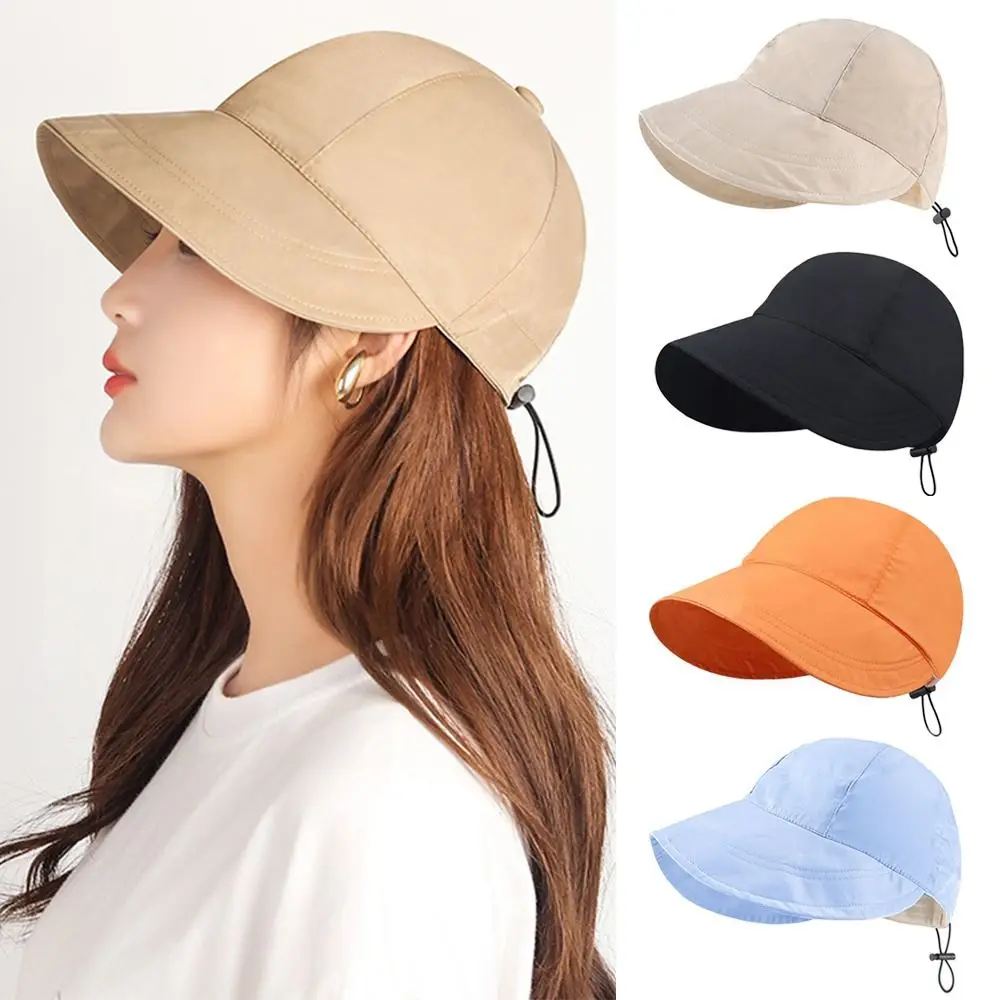 

Summer Adjustable Portable Wide Brim Bucket Hat Fisherman Cap Beach Cap Sun Hat