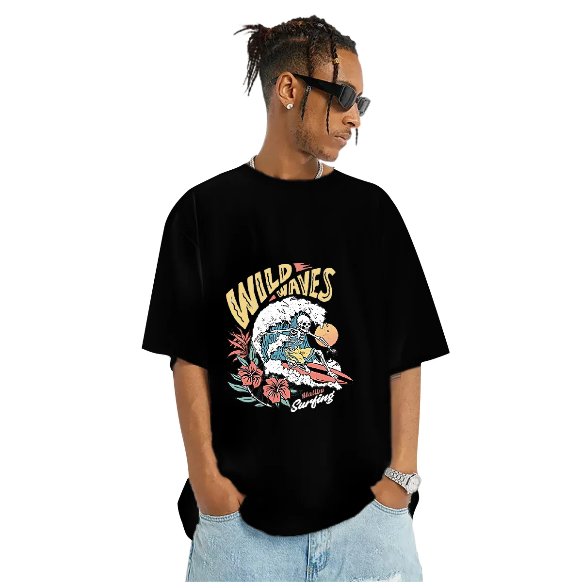 

Men's Cotton Oversized T-shirt Loose Tops Tshirts For Clothing Breathable Casual Pattern Short Sleeve Tees Streetwear Recommend