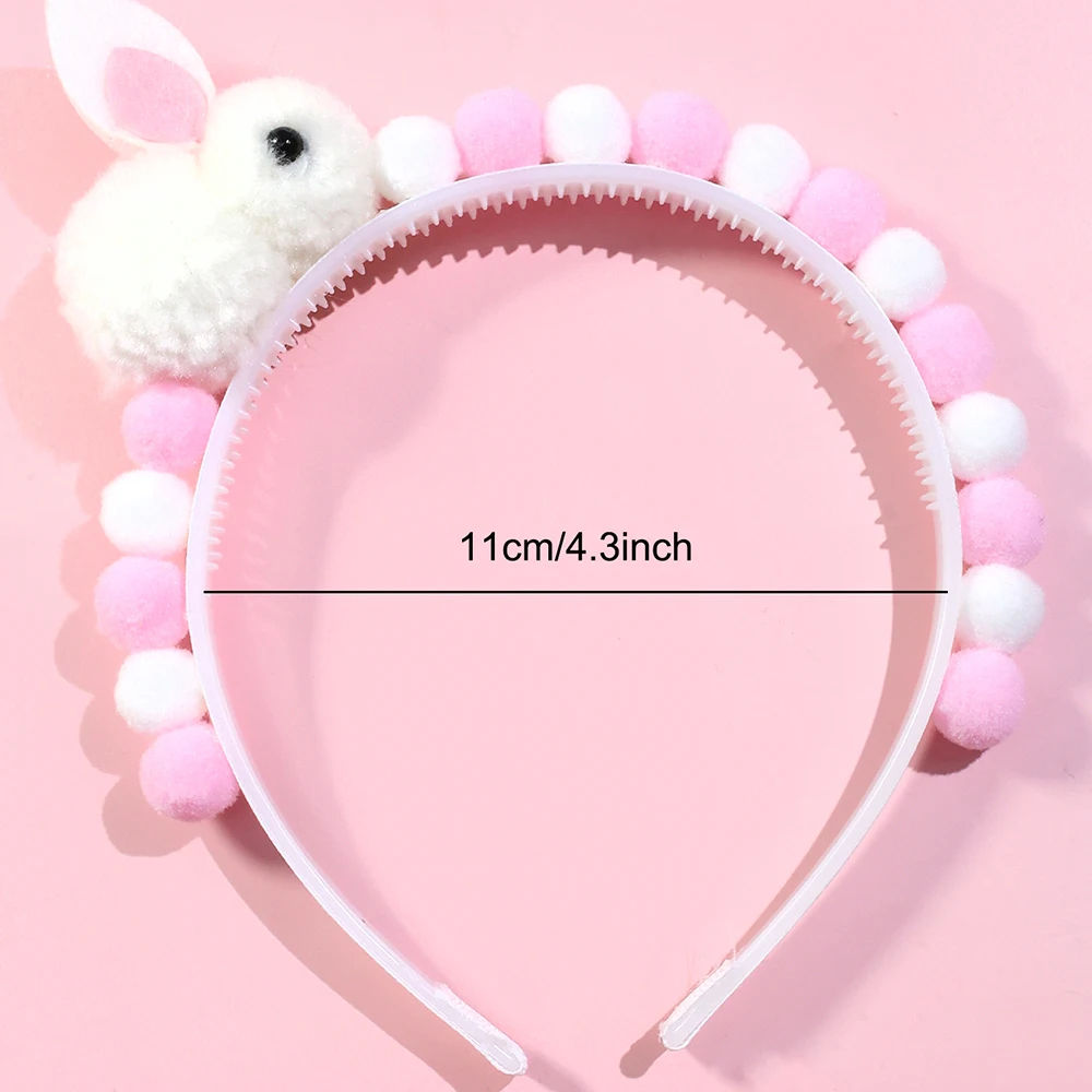 2Pcs Rabbit Fur Ball Headband Cute Rainbow Cartoon Unicorn Bow Hair Bands For Girls Children Kids Diadem Headdress Accessories