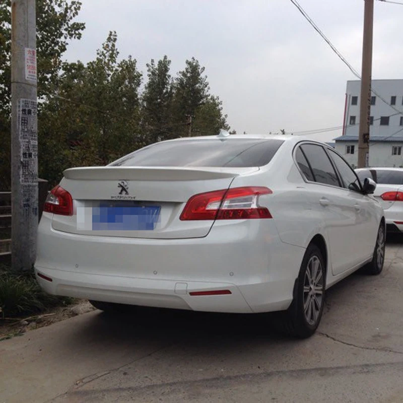 

For Peugeot 408 Spoiler High Quality ABS Material Car Rear Wing Primer Color Rear Spoiler For Peugeot 408 Spoiler 2014-2016