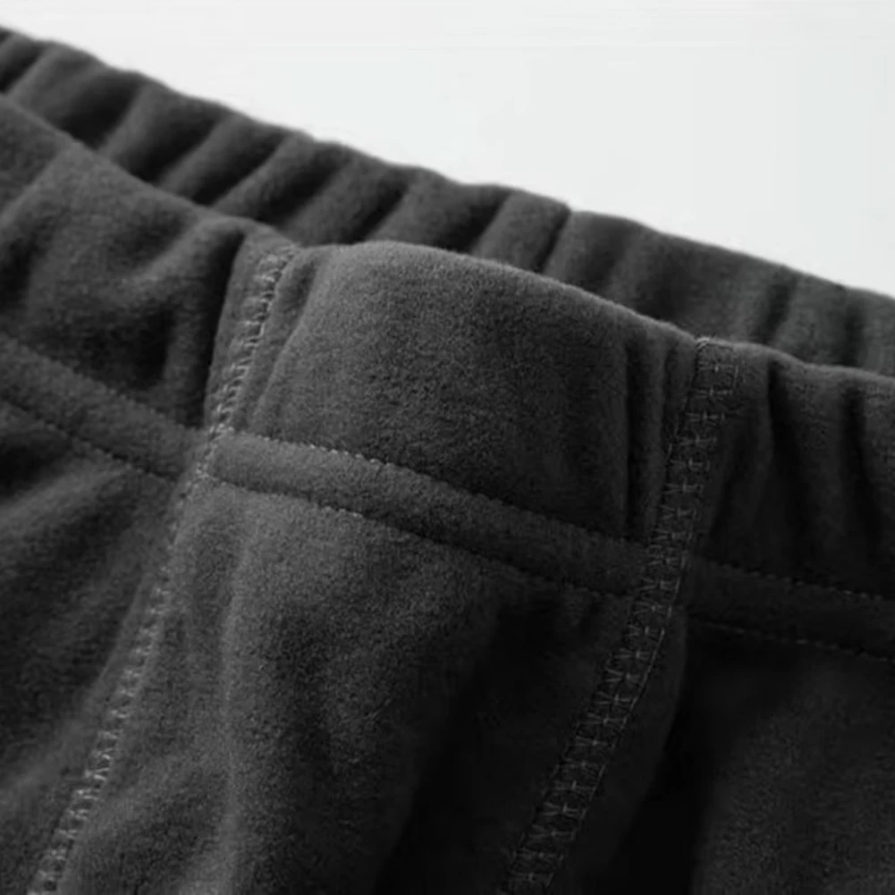 

Men Thermal Bottoms Fleece Athletic Workout Sport Leggings Trousers Tights Slim Fit Skinny Pants Basic Clothing Long Pants