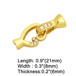 Gold Plated Copper Mini Bracelet Connectors with CZ Embellishments (Cnta009 gold)
