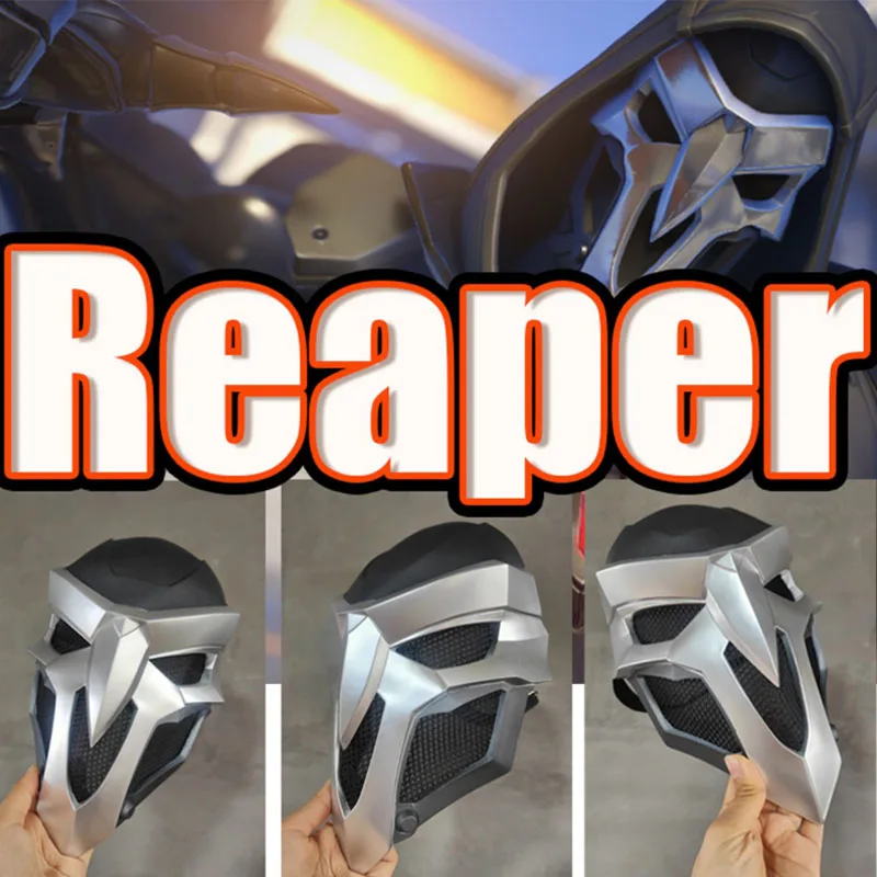 

Anime Game Overwatch 2 Reaper Cosplay Adult Men Masque Masquerade Party Masks Halloween Cosplay Scary Mask Prop Accessories