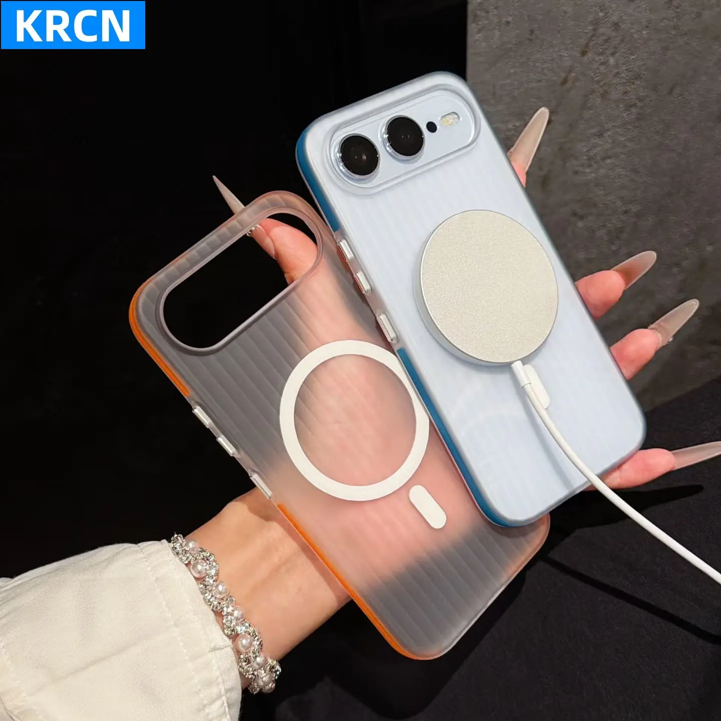 Corrugated Pattern Non-Slip Magnetic Case with Matte Finish