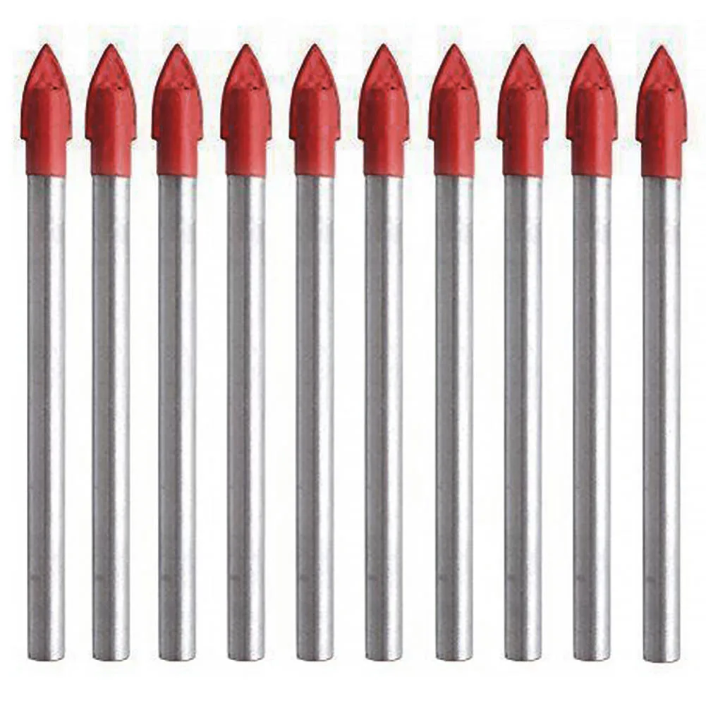 

10pcs Drilling Tool Triangle Glass And Tile Drill Bit Hole Saw Set Masonry 6mm Multifunctional Wall Marble