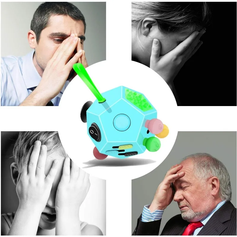 1PCS Dodecagon Fidget Toys Cube Fidget Dice EDC Toys Relieves Stress Anxiety Anti Depression Easy To Carry for Adults Kids