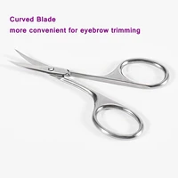 Curved Blade Eyebrow Scissors Professional Stainless Steel Precision Trimmer Eyebrow Eyelash Hair Remover Tool Nose Hair Scissor 2
