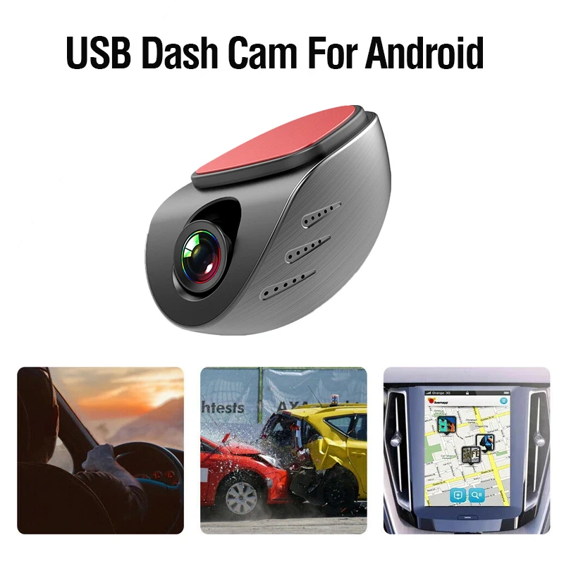 

Hidden Type for Android 1080P HD Car Video Camera Recorders Android USB Car DVR ADAS Dash Cam 1080P HD Lens Driving Recorder