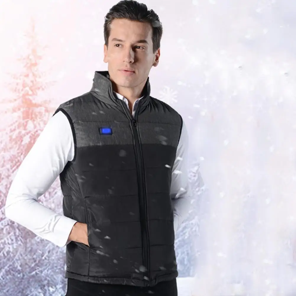 USB Rechargeable Heated Vest Smart Dual Control Warm Coat for Ski Outdoor US 