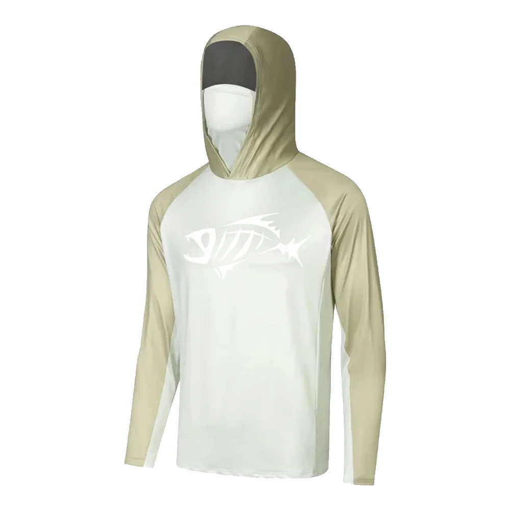 Fishing Shirt Fishing Hoodie Shirts with Mask Men Long Sleeve Sweatshirt Uv Protection Moisture Wicking Fishing Clothing
