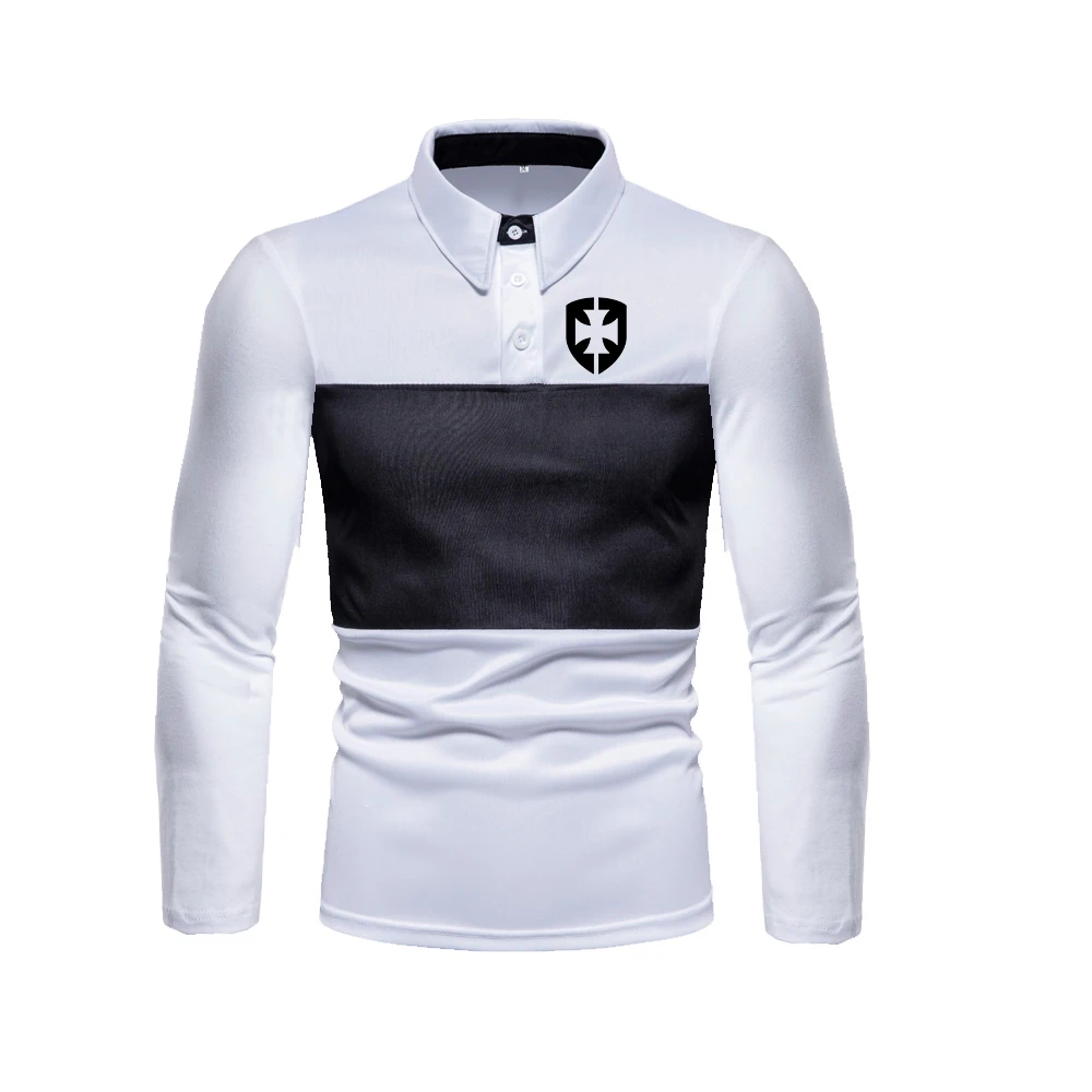 S3c5af75c9c704237915c593d2ebbba4ff Spring Autumn Men's Polo Shirts Long Sleeve Business Casual Tops Lapel Pullover T-Shirts