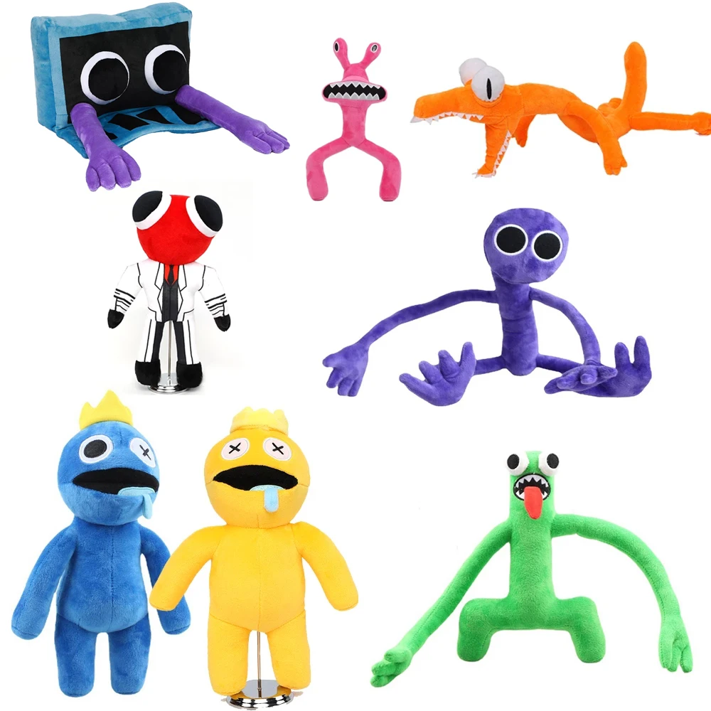 30cm Ro-blox Rainbow Friends Plush Toy Cartoon Game Character Doll Kawaii Blue Monster Soft Stuffed Animal Toys for Kids Fans