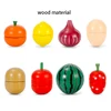 Children's Fruit Vegetables Cutting Toys Role Play Simulation Kitchen Pretend Toy Wooden Magnetic Cutting Fruit Set Games Gifts 5