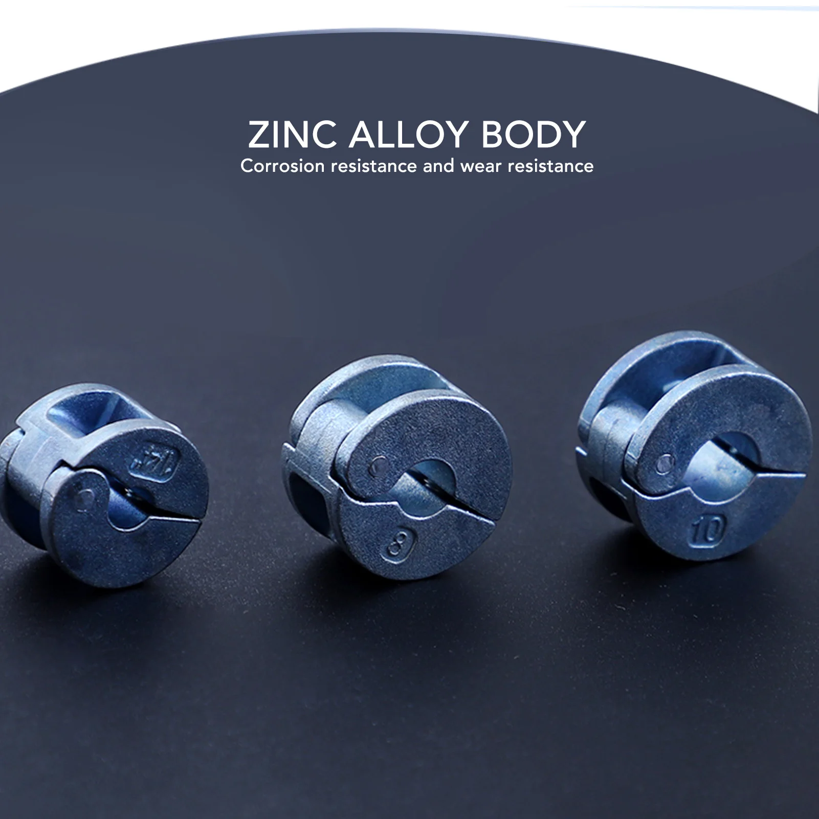 3PCS Drill Bit Stopper Collars Zinc Alloy Drilling Depth Stop Rings with Hex Wrench Open Type