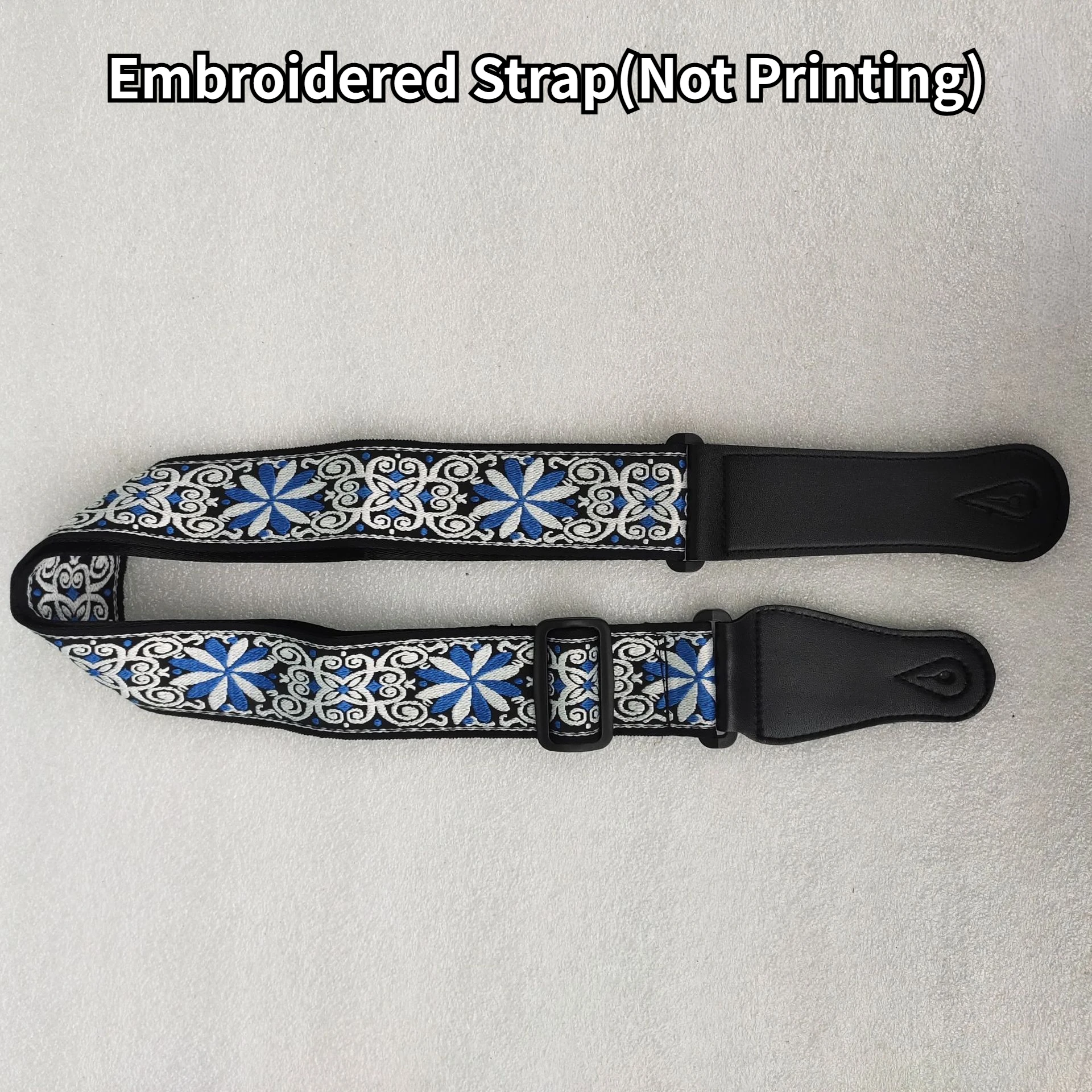 Artistic Print Adjustable Leather Guitar Strap