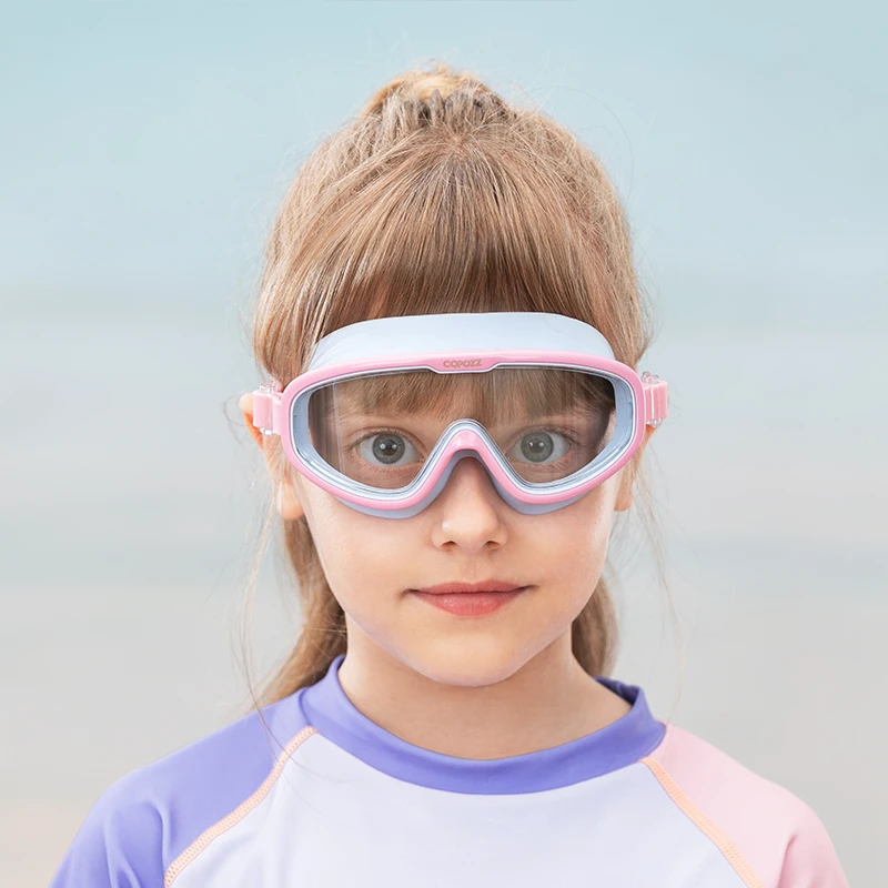 Children Adjustable Swimming Goggles Big Frame  Anti Fog Swimming Glasses Outdoor UV Protection Swim Eyewear with Goggles Case 3