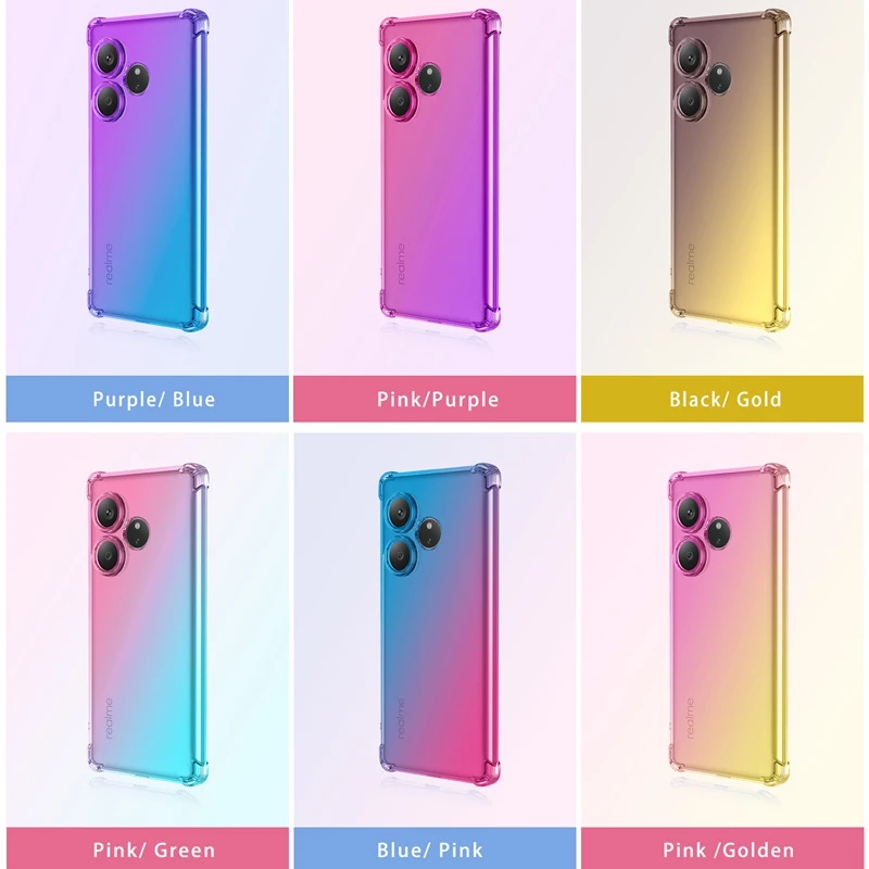 Four-Corners Shockproof Gradient TPU Protective Phone Case