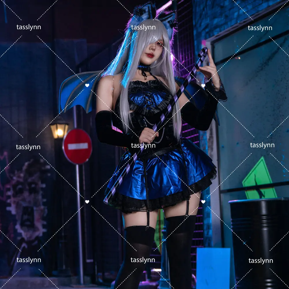 

Оригинальный дизайн, костюм для косплея с кошкой, костюм для Хэллоуина с призрачным котом для женщин, набор бикини, аниме, косплей