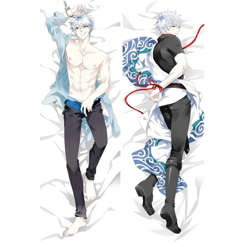 

2WAY/WT Japanese Anime GINTAMA Sakata Gintoki Dakimakura Cool Boy Pillow Case Hugging Body Pillowcase Long Cushion Cover Gift