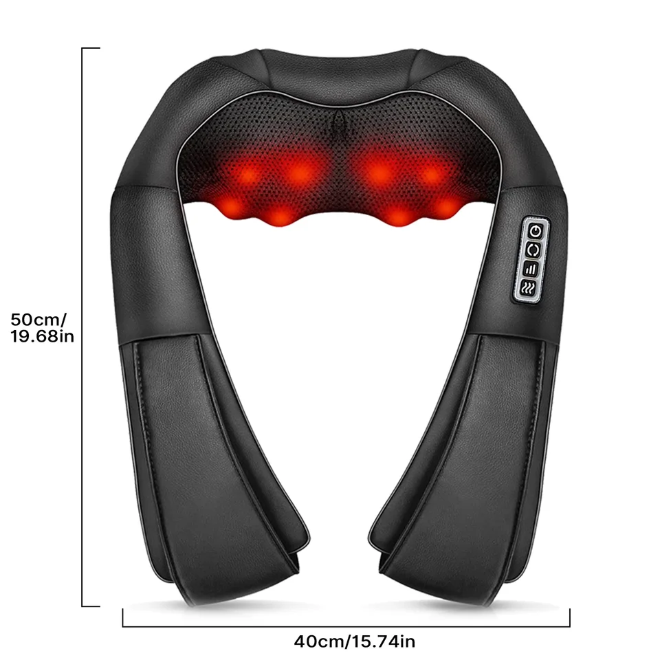 Shiatsu Back Neck Massager with Heat 4D