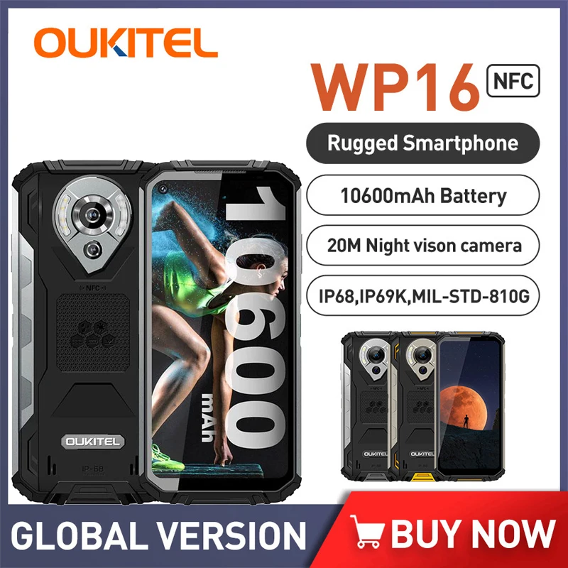 Oukitel Wp16 Rugged Smartphone 6.4" 8gb Ram 128gb Rom 10600mah Octa ...