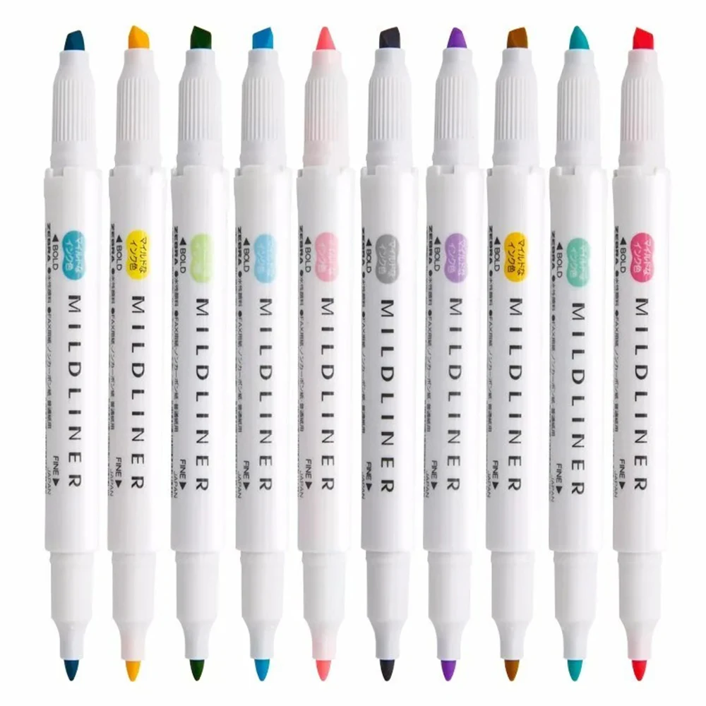 マイルダー W1LD 35 Color ZEBRA Mildliner Highlander Set Soft Pastel Double