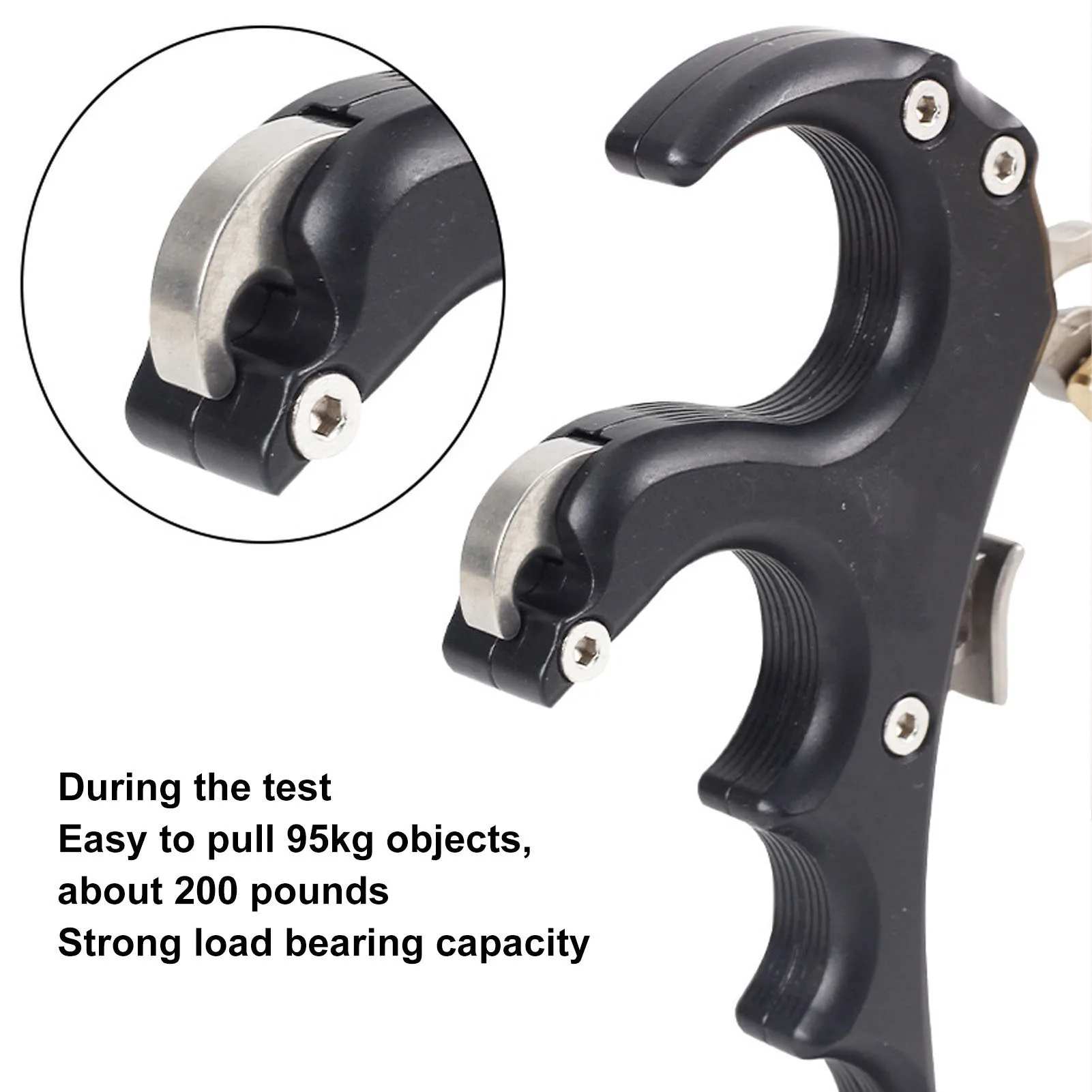 Description Picture 5 of itemBow Release Aids Bow 4 Fingers Thumb Trigger Aluminum Alloy Sensitivity Adjustable 4 Finger Compound Release Aids Spreader Grip