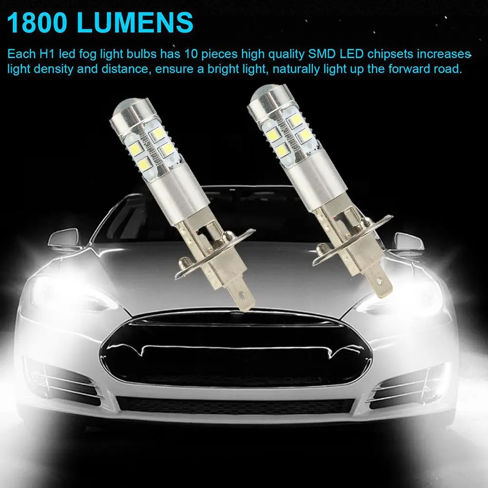 

2pcs H1 LED Light Bulb Waterproof Corrosion Resistance Car Light Light Brake Light Light Fog Rear Reversing Front Turning I5V8