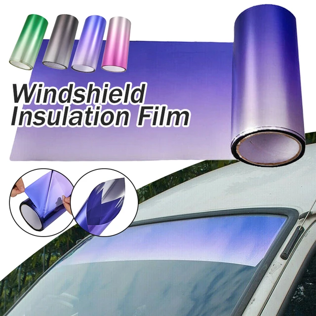 150cm Gradienten Lila/Grün/Schwarz Auto Sonnenblende Streifen Farbton Film  Frontscheibe Solar Schutz Film UV schatten Auto Zubehör - AliExpress