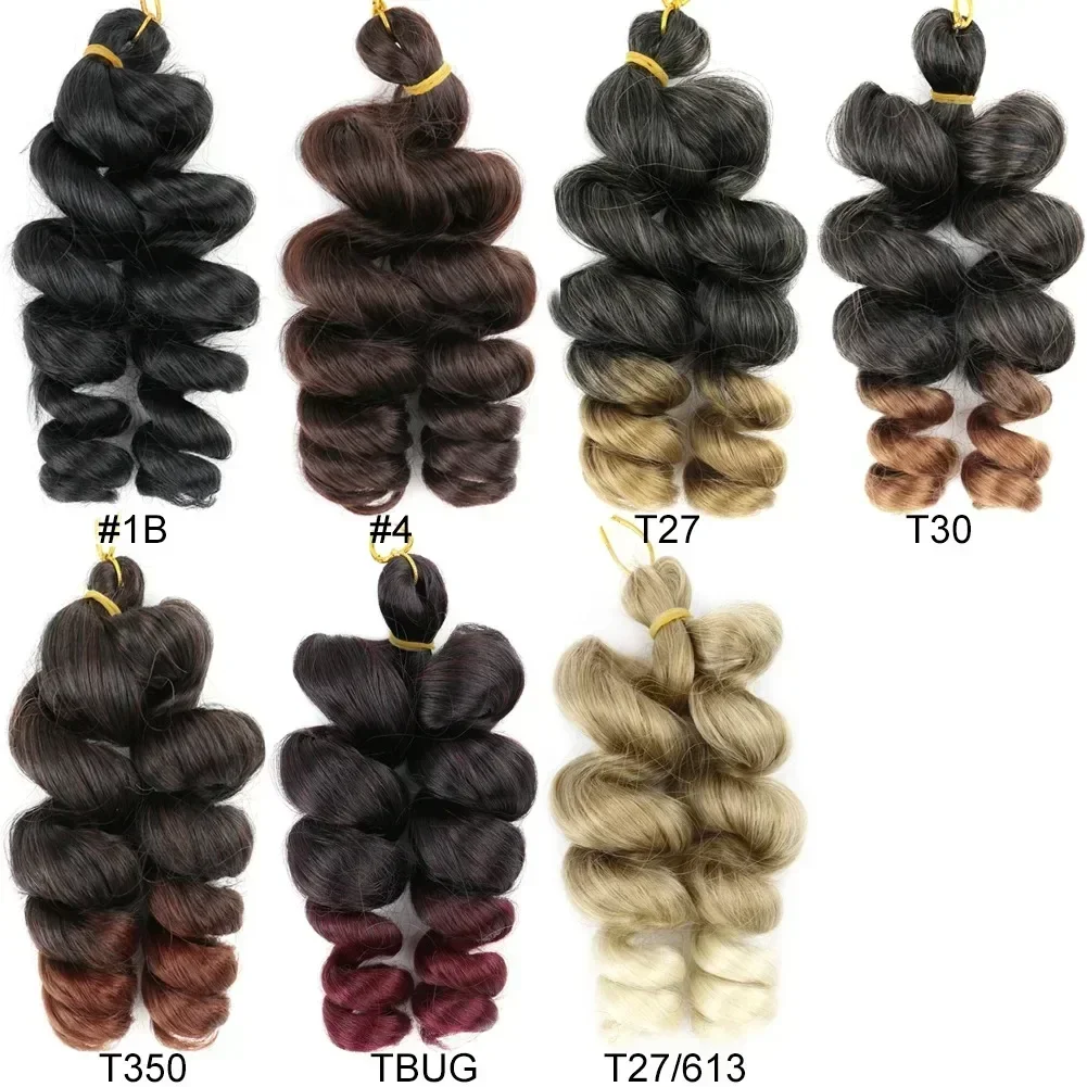 French Loose Curled Body Wave Knitted Hair Water Wave Women's Wig Monochrome Mixed Color 10 Inch Synthetic Curled Hair