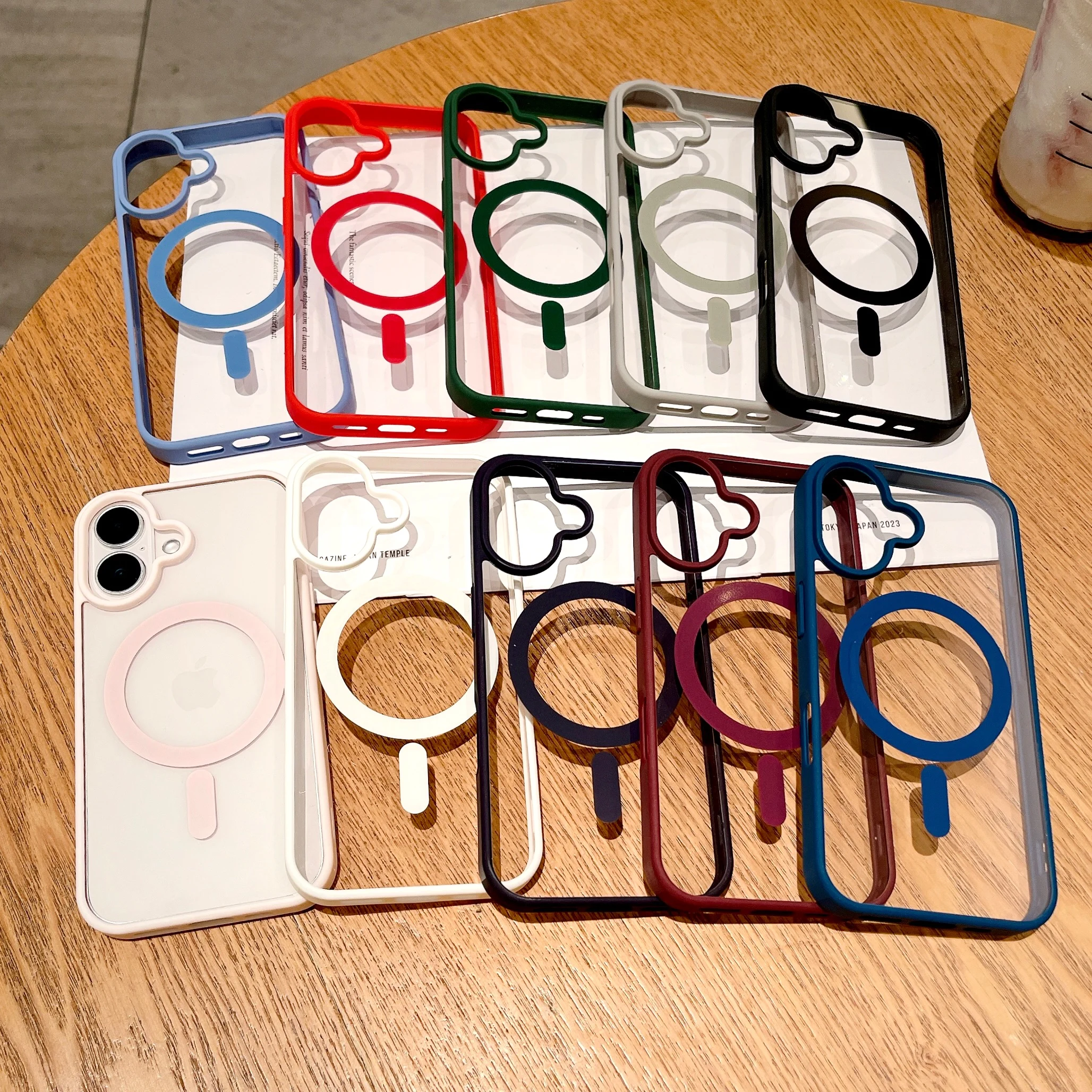 Luxury Shockproof Magsafe Wireless Charging Case with Clear Magnet Bumper Cover