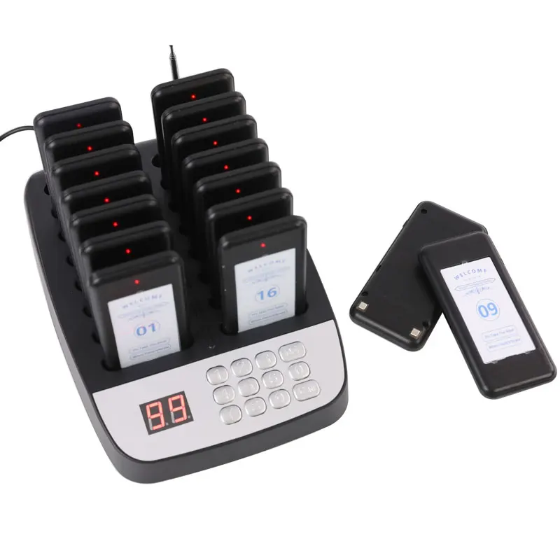 Restaurant Pager Wireless Calling System 16PCS
