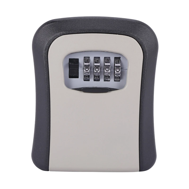 Wall Mounted Aluminum Alloy Key Safe Box, Combinação de 4 dígitos, Key Storage Lock, Indoor e Outdoor, 3X