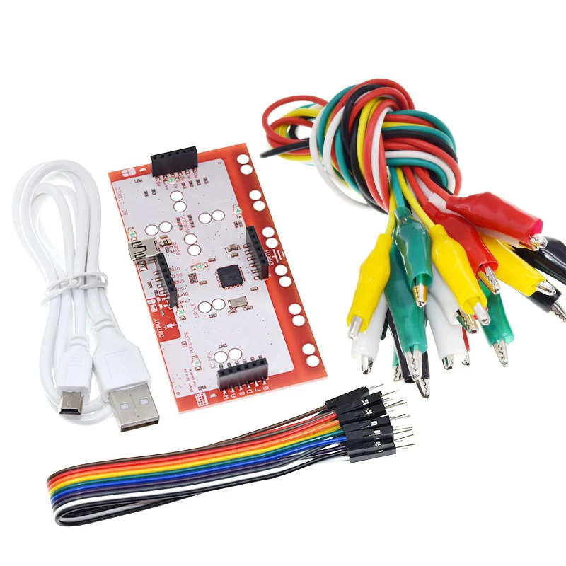 Alligator Clip Jumper Wire + Standard Controller Board DIY Kit + USB Cable For Makey, for children to learn robotics and IOT.