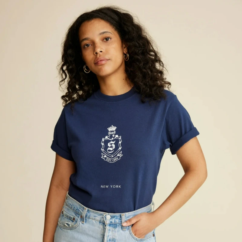 

Women Early Spring New Two-color Sports Round Neck Letter Short-sleeved T-shirt