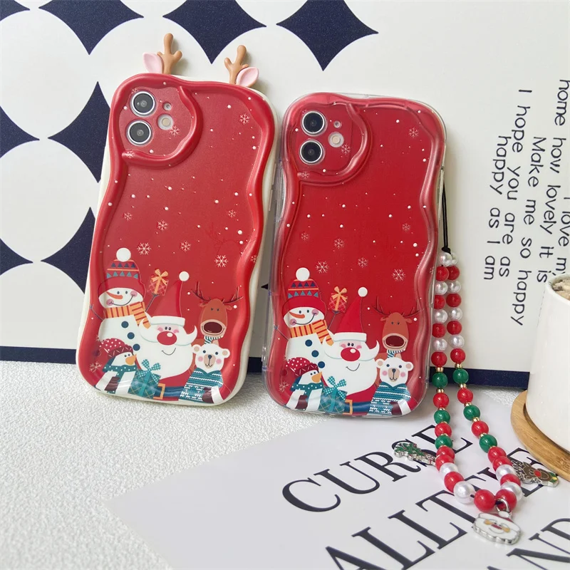 Festive Christmas Charm Lanyard Phone Case