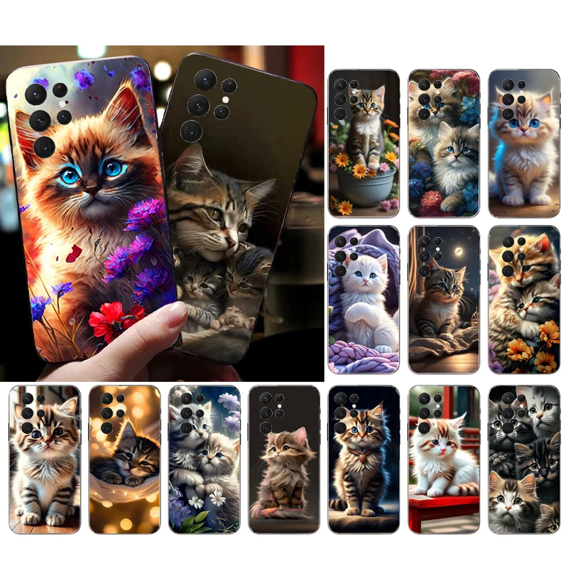 

Cute baby kitten Cat Phone Case For Samsung A52S A04S A21S A33 A23 A13 A14 A32 A52 A53 A54 A51 A71 M51