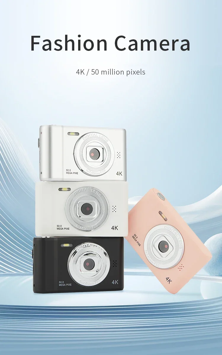 Description Picture 2 of itemDigital Camera Children Camera Camcorder With 16x Zoom 1080P HD 50MP Compact Mini Cameras For Beginner Photography Selfie