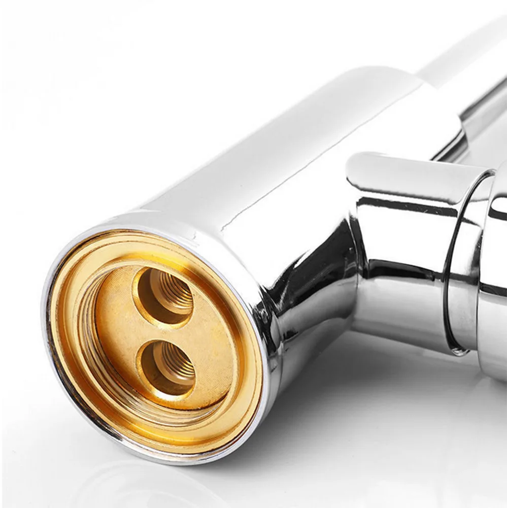 

High Quality Tap Cold Hot Mixer Tap Bathroom Chrome Plated Durable Faucet Polished Silver Swivel Basin Sink Tap