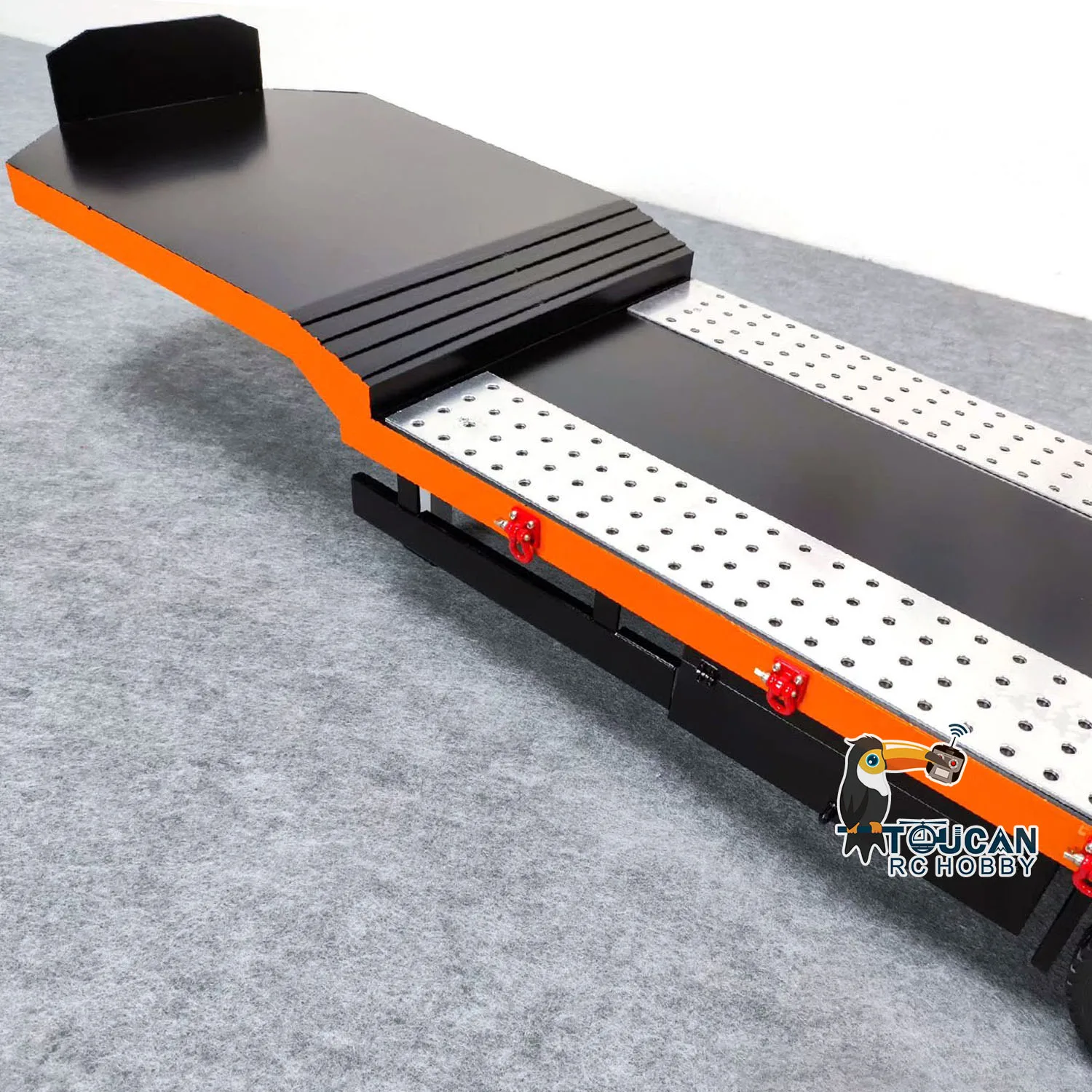 Toys 1:14 Metal 5 Axles Trailer Electric Tailboard Lifting Leg Spare Parts for RC Tractor Trucks Cars Vehicle TH23502 4