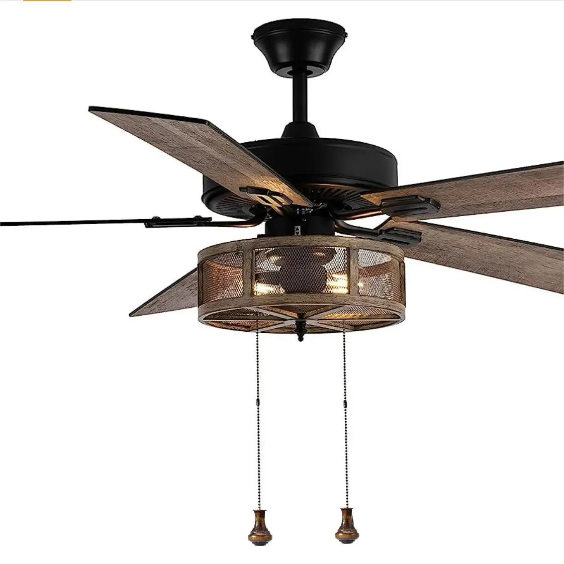 2pcs /4pcs Ceiling Fan Pull Chain Extender, Wooden Decorative Pendant Extension Chains, 12 Inches Lighting & Fan Beaded Ball
