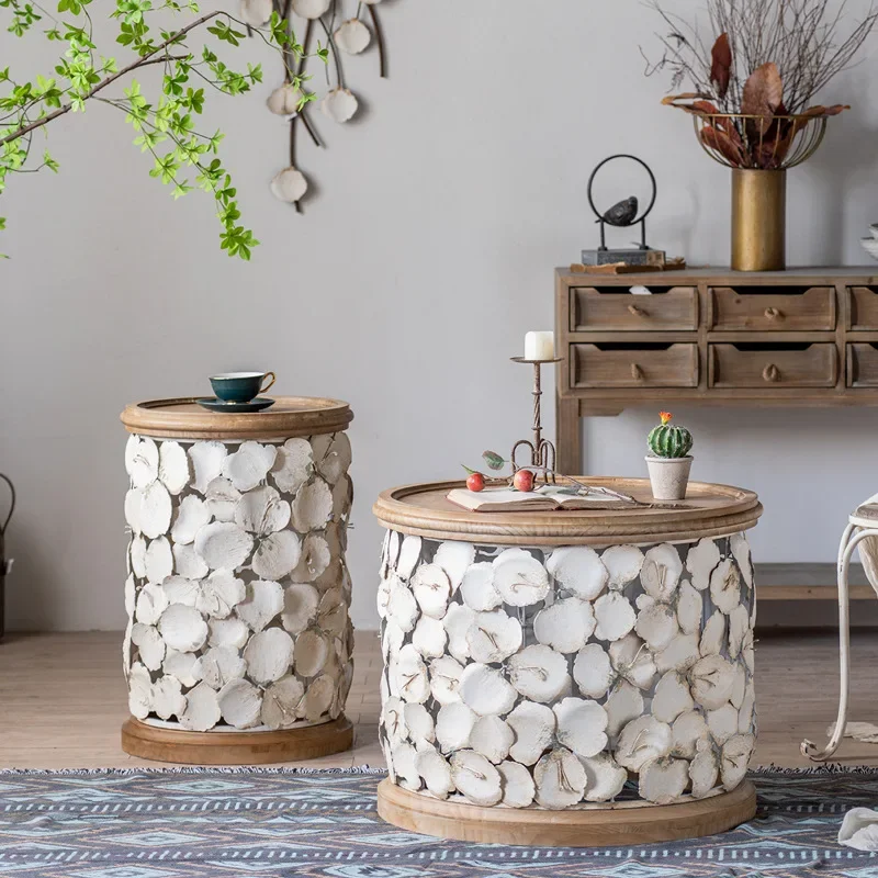 

Современный Диванный стол, столы в американском стиле, ретро чайный столик, Креативный цветочный стол для отдыха, боковой столик для гостиной, балкона, роскошная мебель