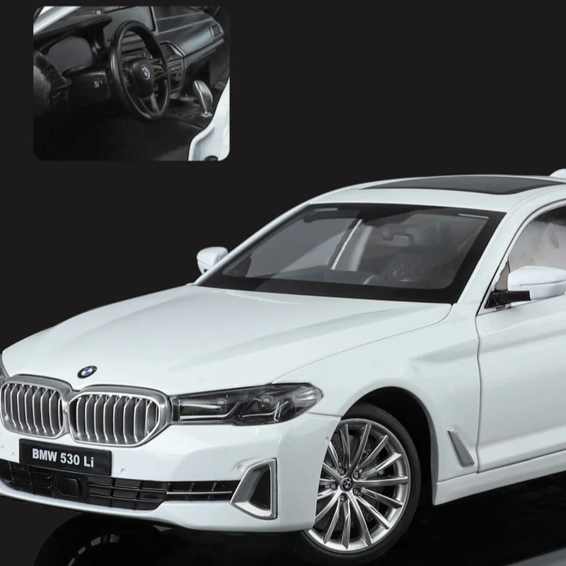 1:18 BMW 530 Li 합금 미니어처 자동차 모델 다이캐스트 금속 정적 스케일 모델 자동차 컬렉션 어린이 생일 장난감 자동차 차량