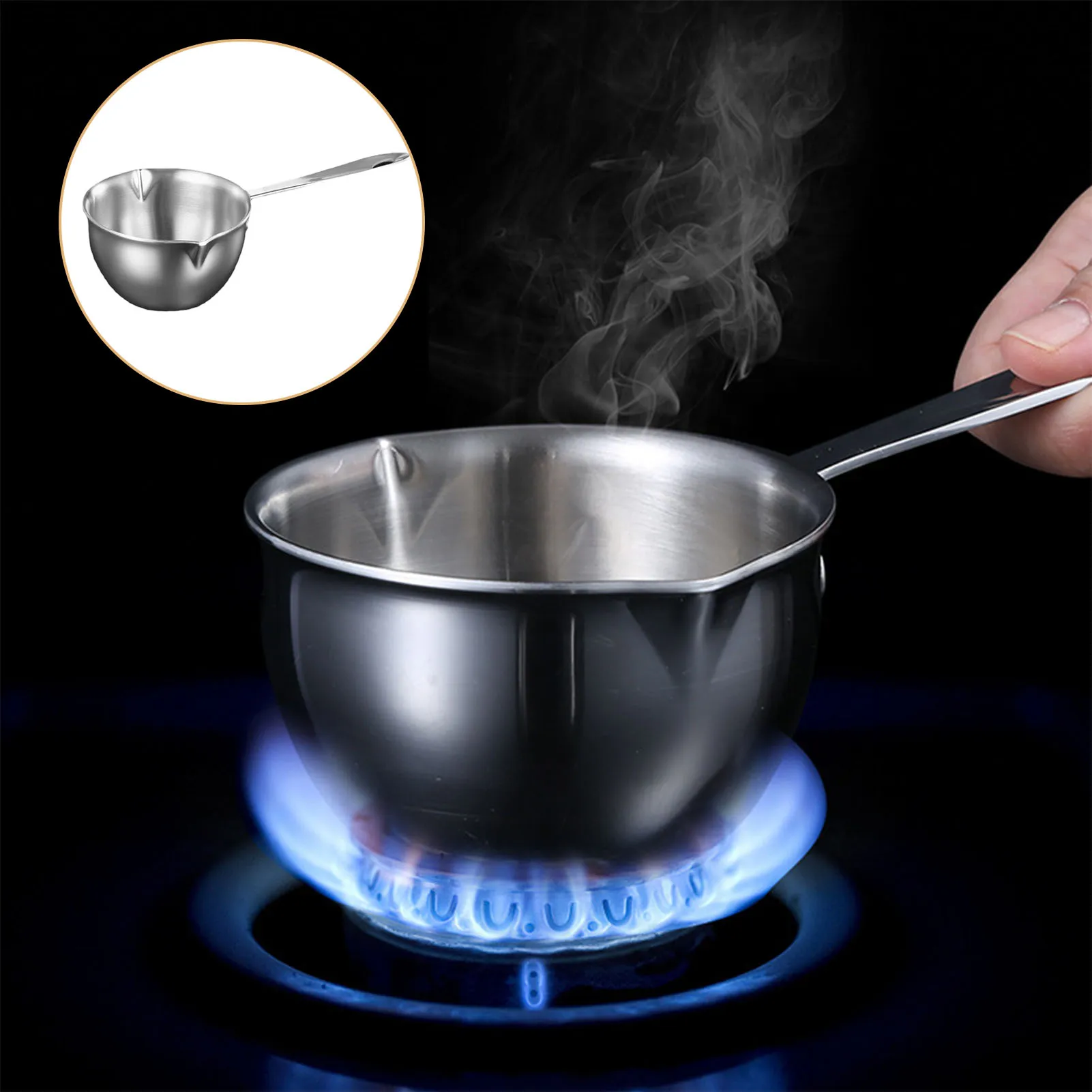 Stainless Steel Double Boiler Pot for Melting Chocolate Candy and Candle  Making Butter Melting Bowl Water Heating Container Kit - AliExpress