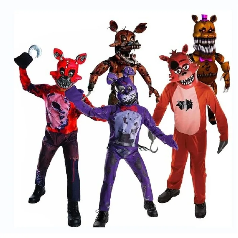 Детский костюм Фредди Fnaf Забавный супергероя для мальчиков и девочек