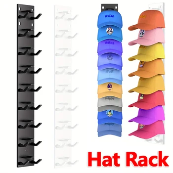 2026 New Baseball Cap Rack Wall Mounted Hat Organizer Storage Hanger for Door Closet Multifunctional Cap Holder Display