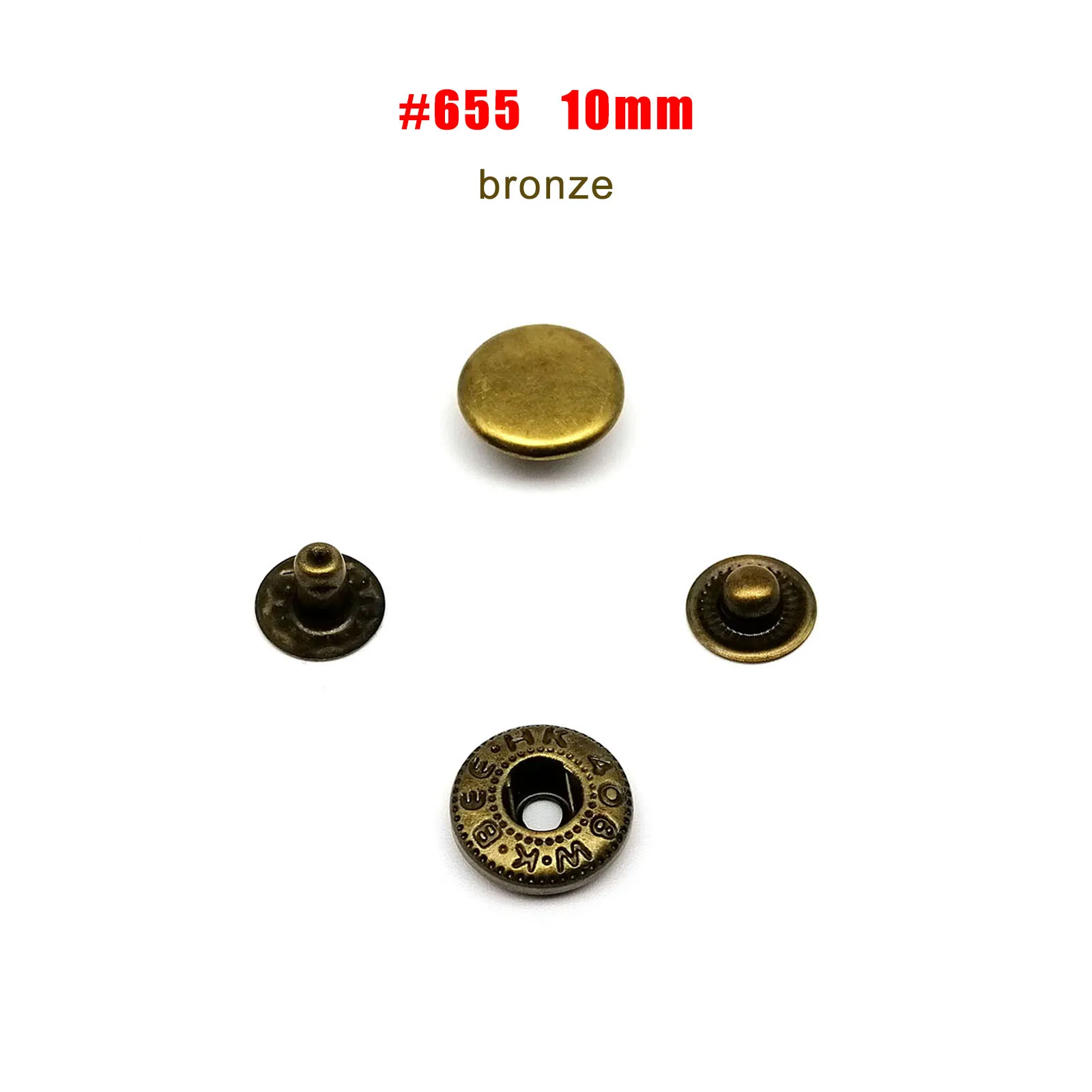 25 Sets of Metal Snap Fastener Button Press Poppers for Leather, Bags, Clothes, and Jacket Repair (No Sewing Required)